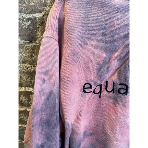 ZARA “equalization” Purple/Pink Tie Dye Pullover Lounge Sweatshirt Women’s Size - Picture 3 of 7